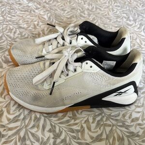 Reebok White and Black Training Sneakers